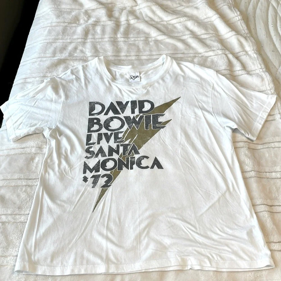 Anthropologie Tops - Let luv by Anthropologie David Bowie live Santa Monica ‘72 oversize XS